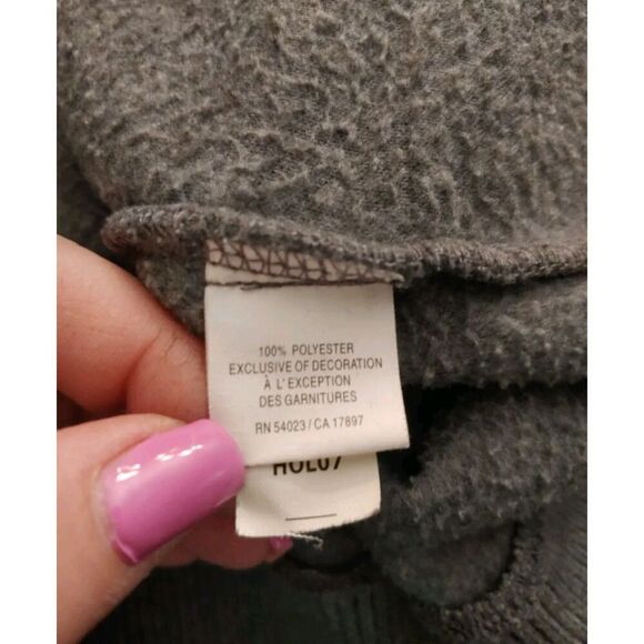 Old Navy Mens Size Large Grey Fleece Full Zip Sweatshirt. - Picture 5 of 6